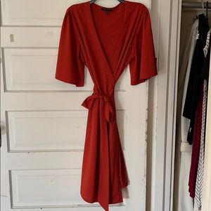 Limited Burnt orange wrap dress